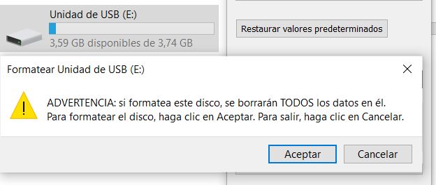 Formato USB