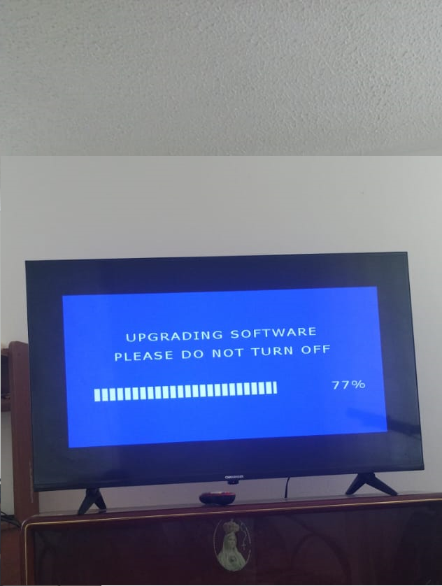 Televisor reparado por software